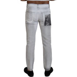 Dolce & Gabbana Gray Washed Skinny Men Denim Jeans PAN73320 - 46