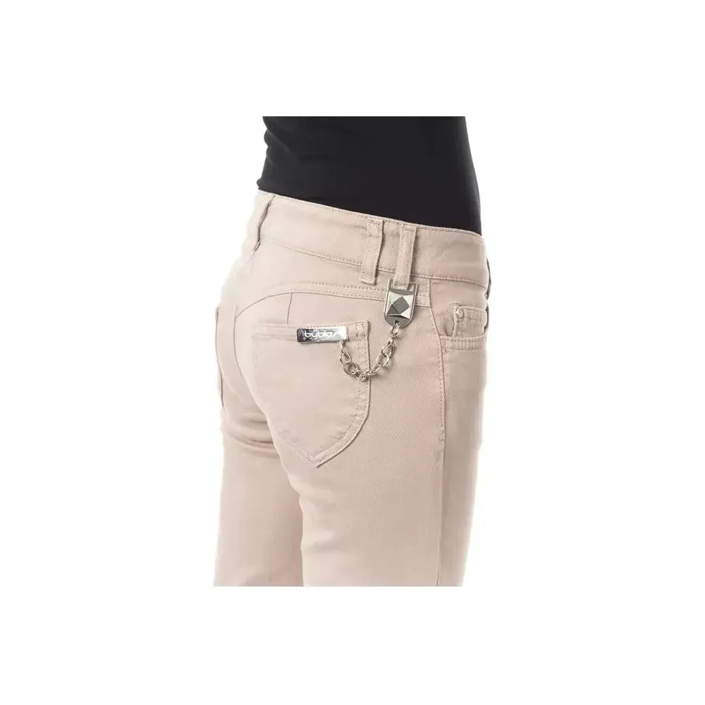BYBLOS Beige Cotton Women Pants BY-17634-W25
