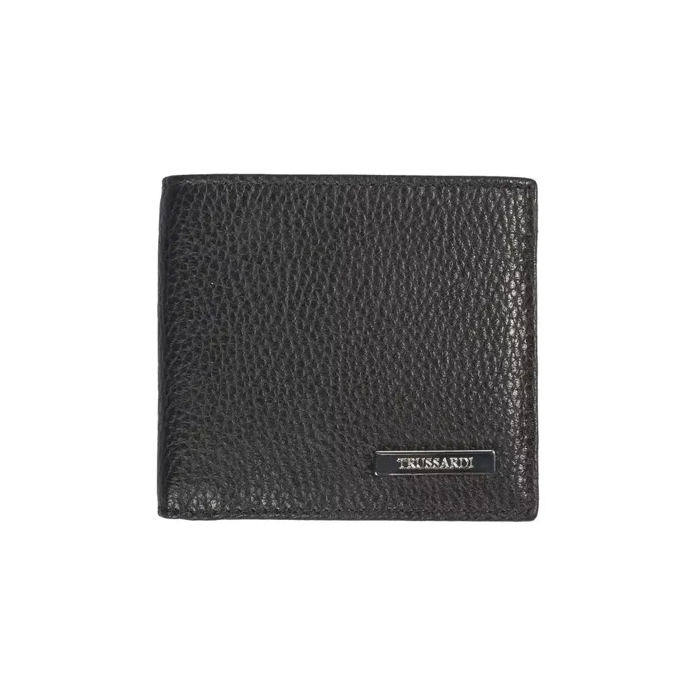 Trussardi Black Leather Men's Wallet TR-20725