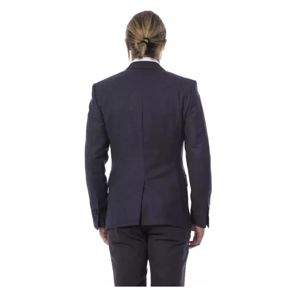 Verri Elegant Blue Wool Single-Breasted Blazer VE-18298-IT50-L-FBB-143