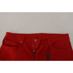 Dolce & Gabbana Red Cotton Straight Fit Men Denim Jeans PAN72931-46