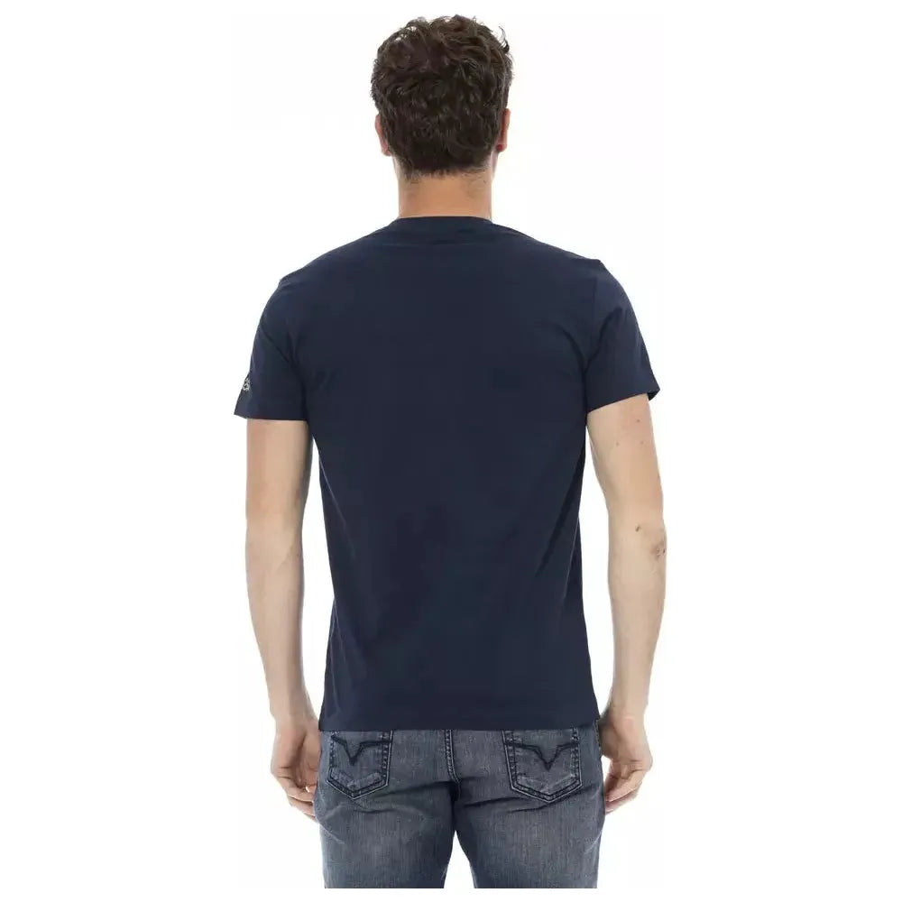 Trussardi Action Blue Cotton Men T-Shirt TR-22837-S