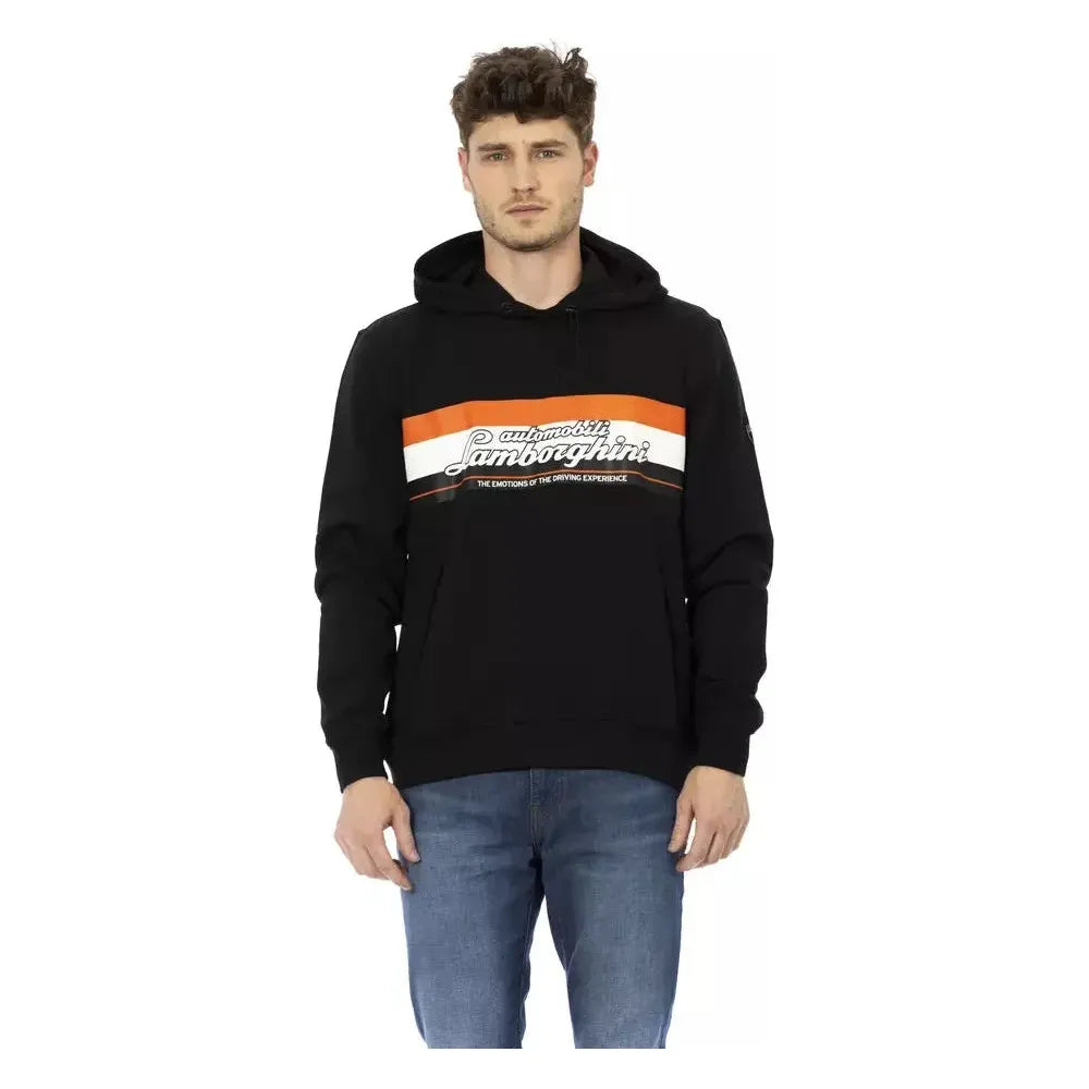 Automobili Lamborghini Black Cotton Men Sweatshirt AU-22632-M