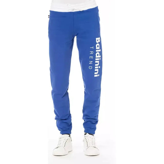 Baldinini Trend Blue Cotton Men Sport Pant