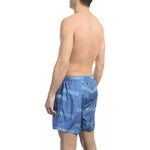 Bikkembergs Blue Polyester Men's Swim Short BI-22007-S