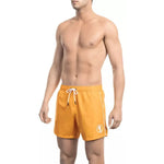 Bikkembergs Orange Polyester Men Swim Short BI-22023-XXL