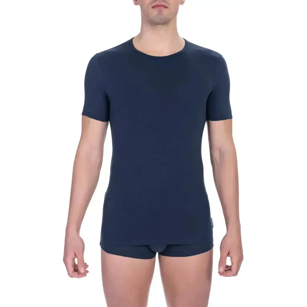 Bikkembergs Blue Cotton Men T-Shirt BI-21802-M