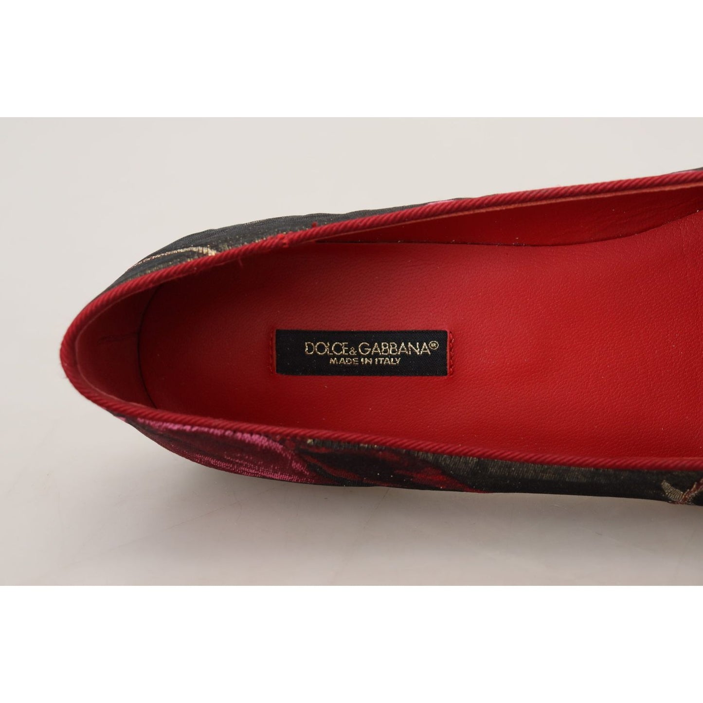 Dolce & Gabbana Multicolor Jacquard Sacred Heart Patch Slip On Shoes LA10070 - 35.5