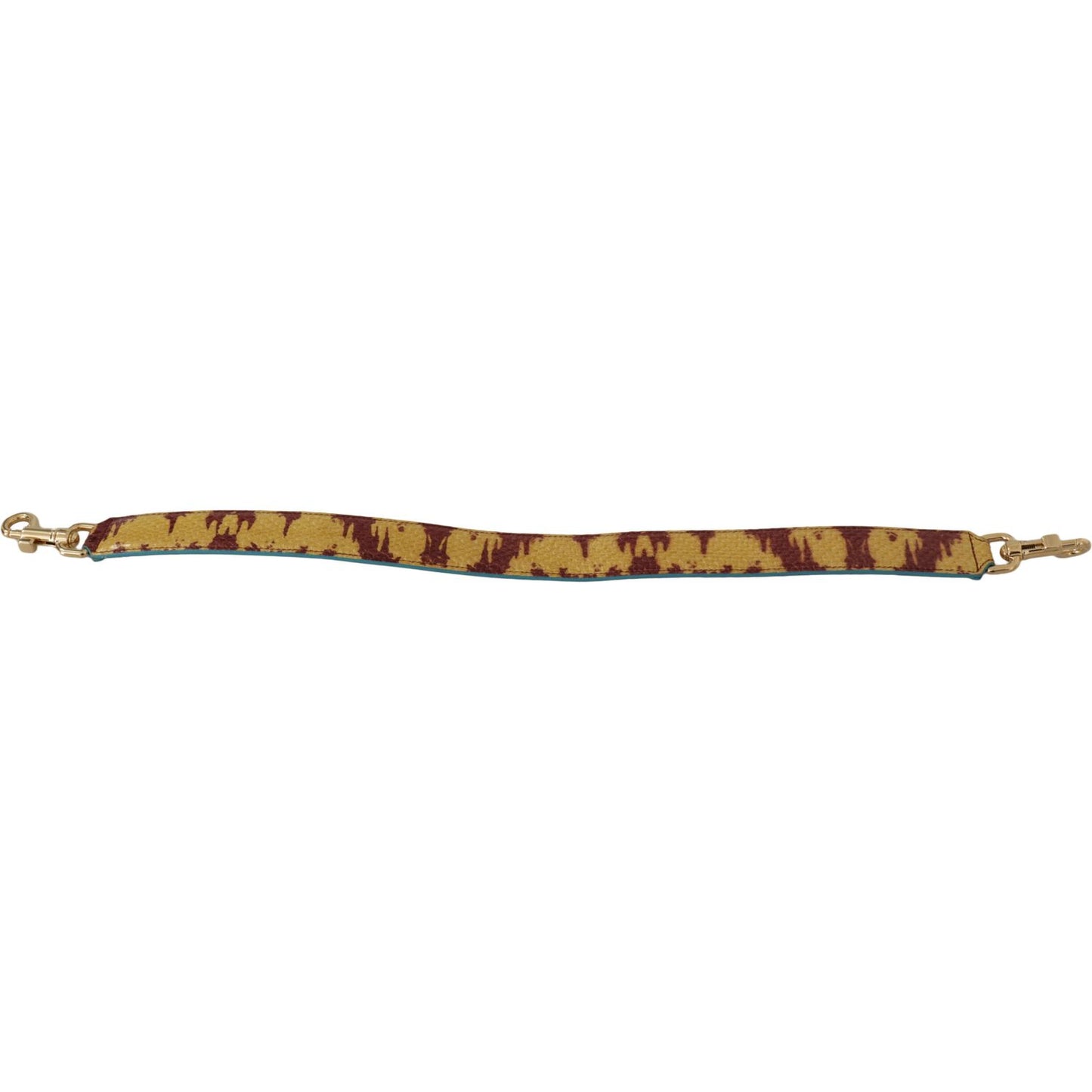 Dolce & Gabbana Yellow Red Leather Gold Tone Shoulder Strap BEL8736