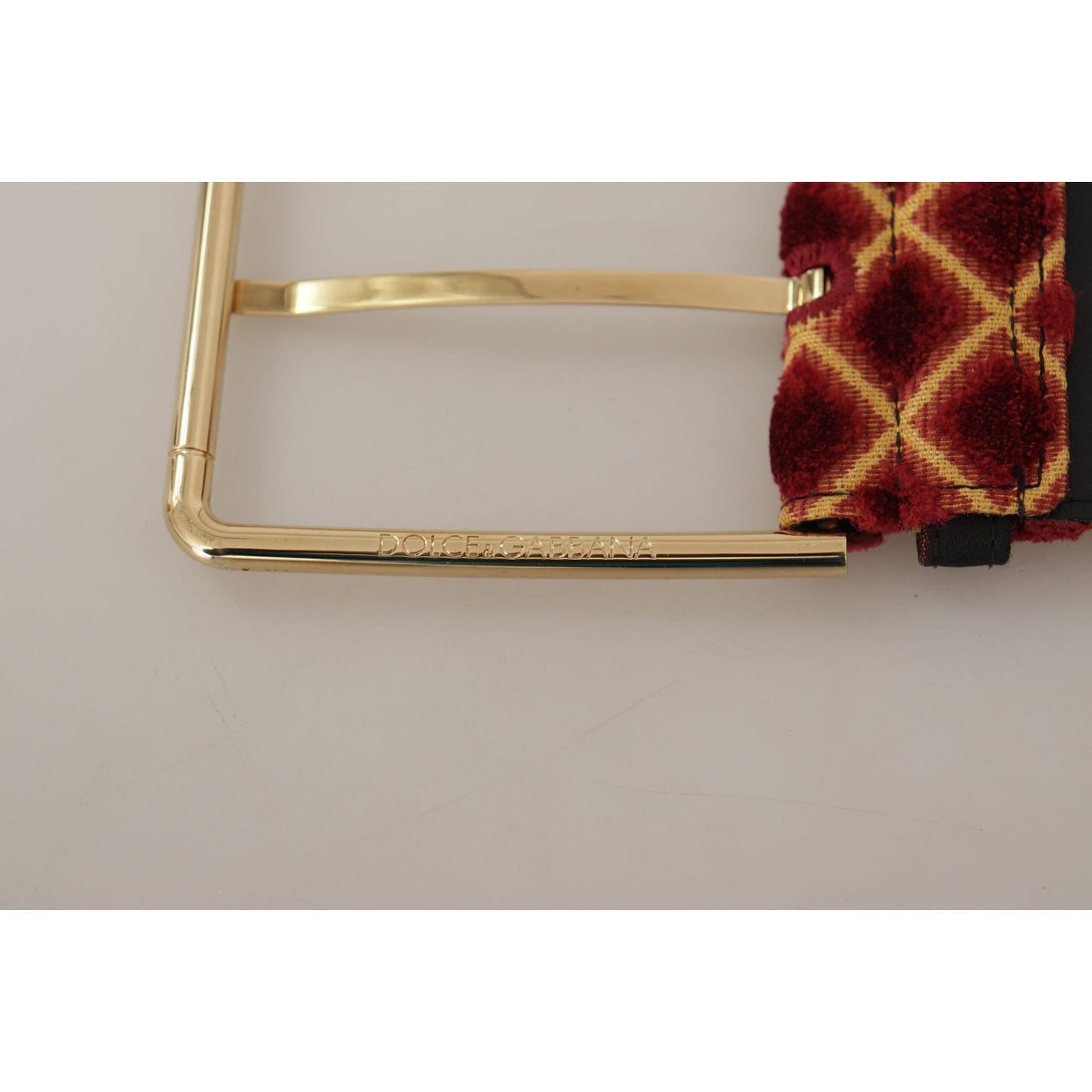 Dolce & Gabbana Multicolor Wide Leather Floral Gold Metal Buckle Belt WMB257 - 75
