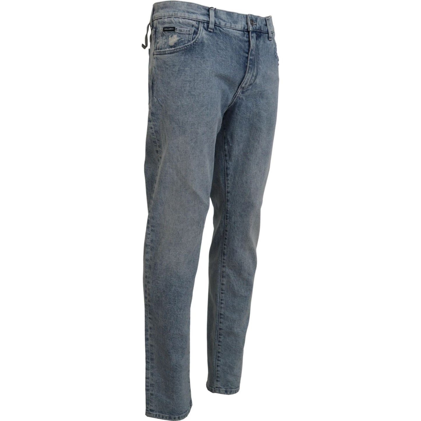 Dolce & Gabbana Blue Wash Slim Fit Cotton Denim Jeans PAN74548- 56