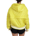 Dolce & Gabbana Yellow Nylon Quilted Hooded Pullover Jacket TSH83715- 40