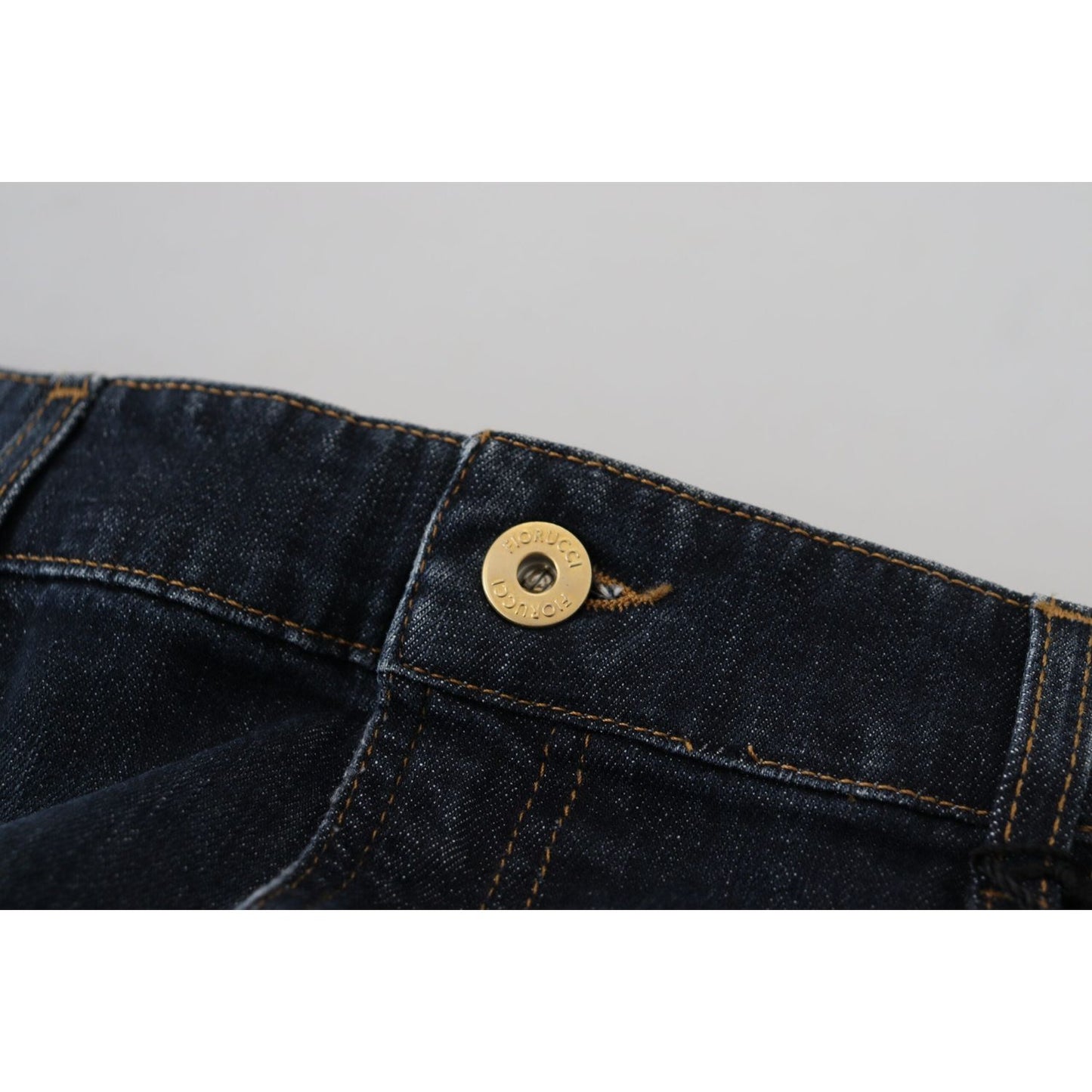 Fiorucci Dark Blue Washed Mid Waist Pencil Cut Denim Skirt SKI1327- 40
