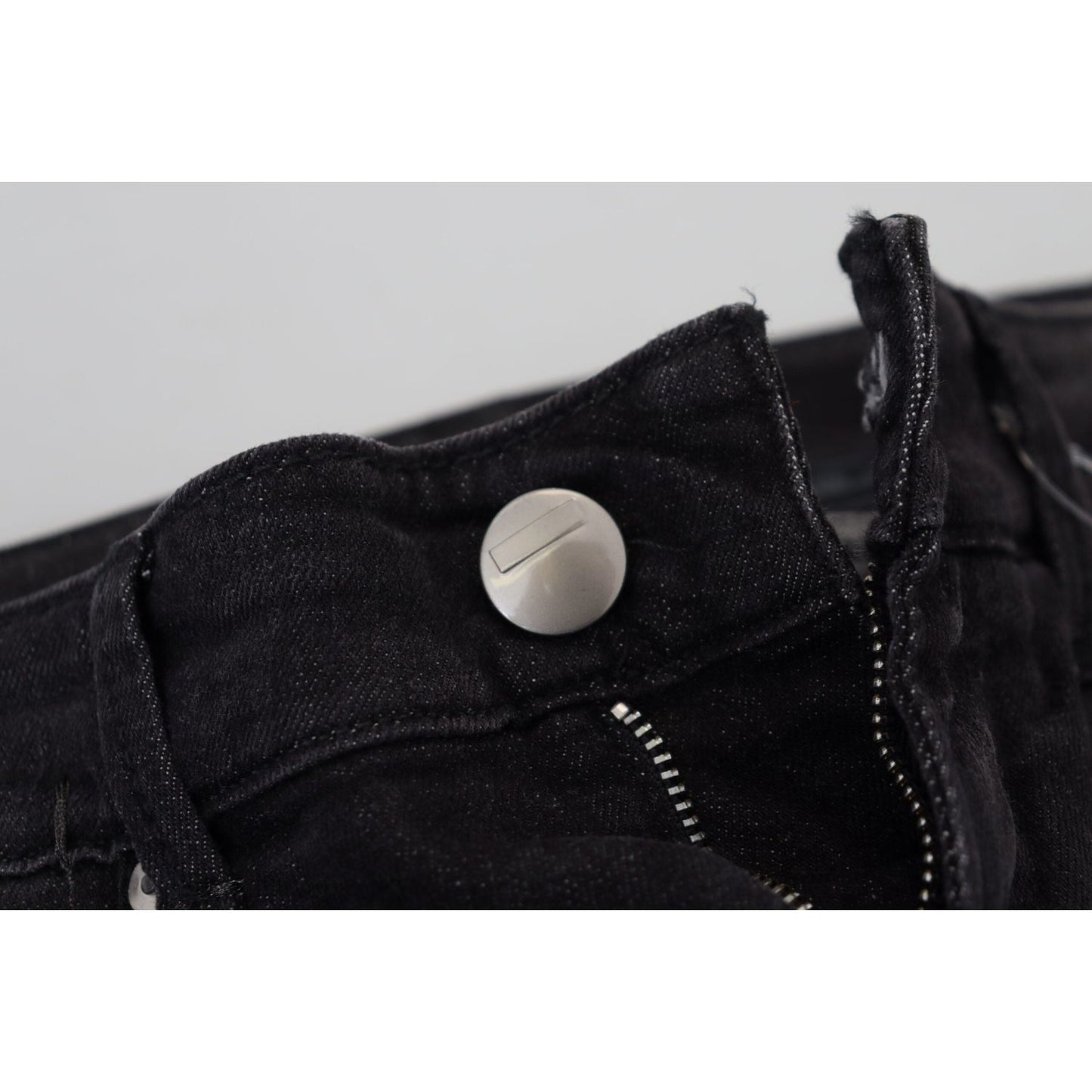 Acht Black Cotton Low Waist Slim Fit Women Casual Denim Jeans