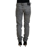Care Label Gray Washed Cotton Skinny Women Casual Denim Jeans PAN72684- 28