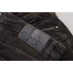 Costume National Gray Cotton Corduroy Men Casual Jeans PAN74676-48