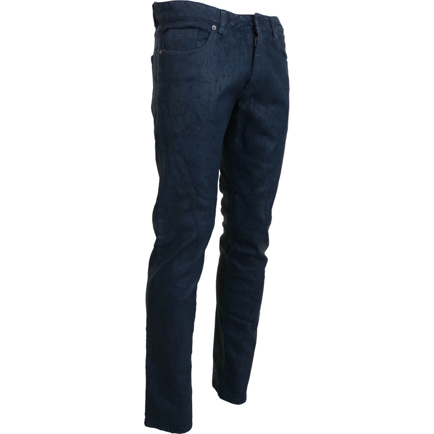 Exte Blue Cotton Tapered Slim Fit Men Casual Denim Jeans
