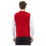 Alpha Studio Red Viscose Men Jacket AL-23582-IT46 | S