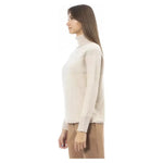 Alpha Studio Beige Wool Women Sweater AL-23501-IT44|L