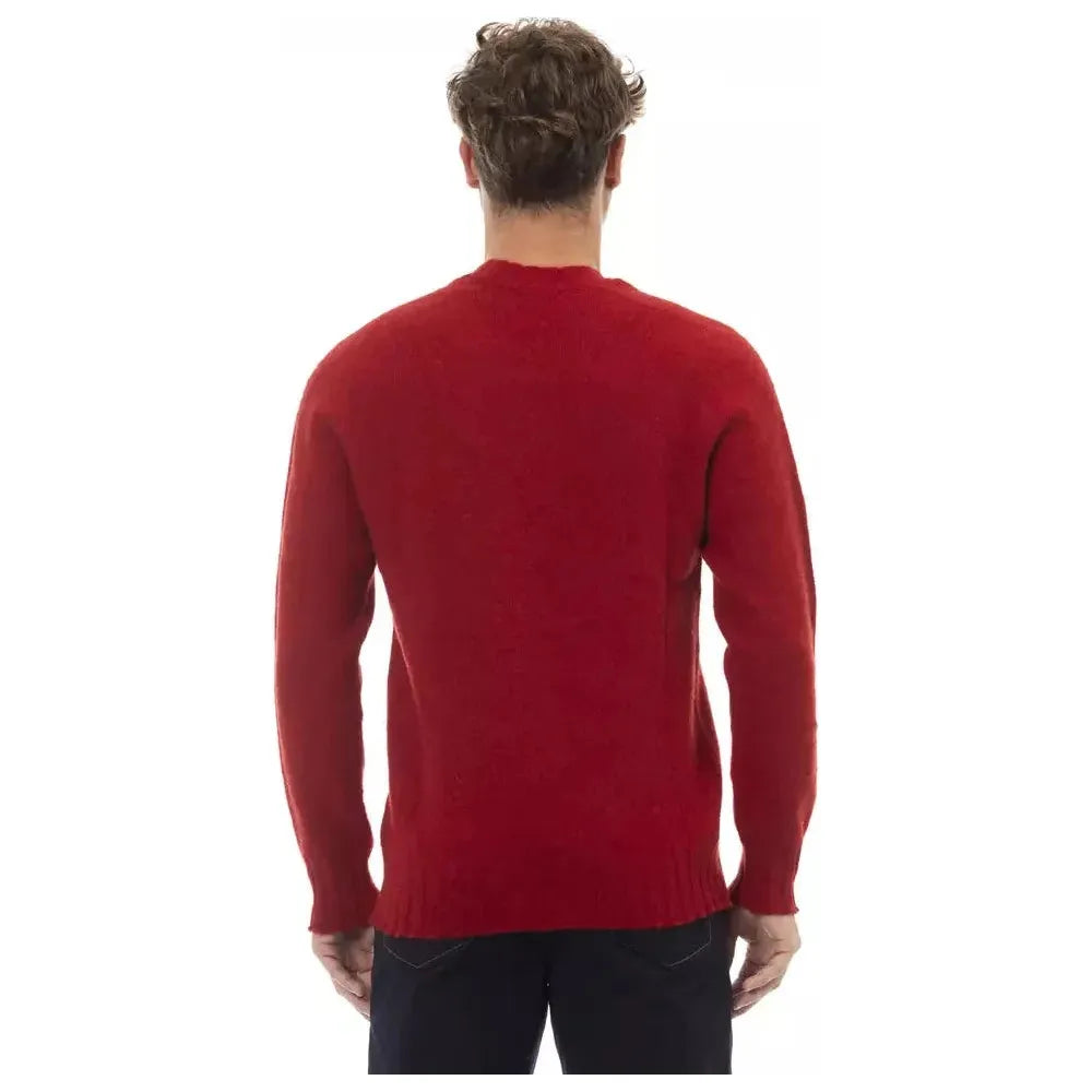 Alpha Studio Red Wool Men Sweater AL-23435-IT50 | L