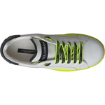Dolce & Gabbana White Yellow Portofino Leather Sneakers Shoes MV4980- 40.5