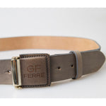 GF Ferre Brown Leather Fashion Logo Buckle Waist Belt WMB280-100