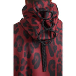 Dolce & Gabbana Red Leopard Hooded Rain Coat Jacket JKT3685-48