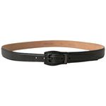 Ermanno Scervino Black Leather Metal Buckle Cintura Belt BEL9018