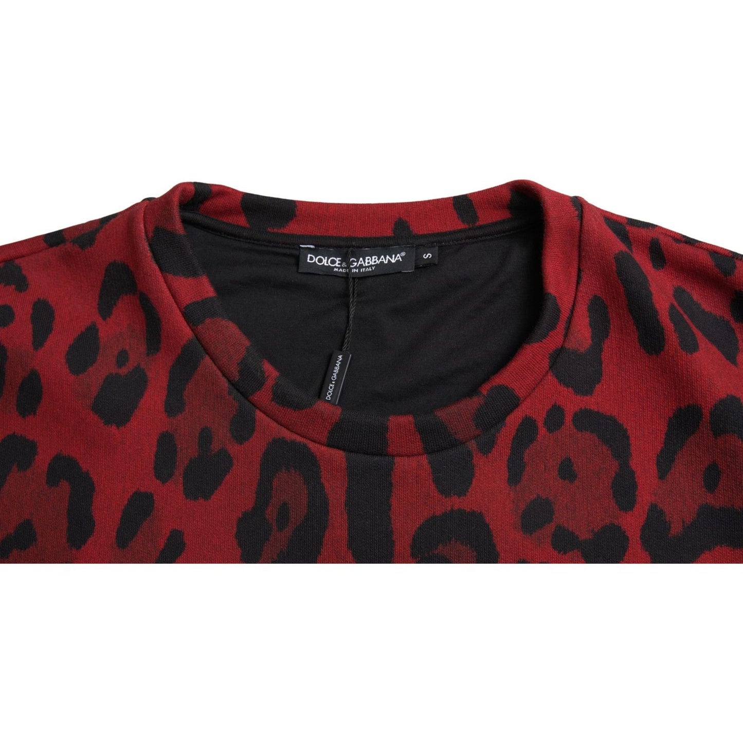 Dolce & Gabbana Red Leopard Cotton Sleeveless Tank T-shirt TSH84163-46