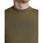 Dolce & Gabbana Army Green Viscose Crewneck Pullover Sweater TSH84754-48