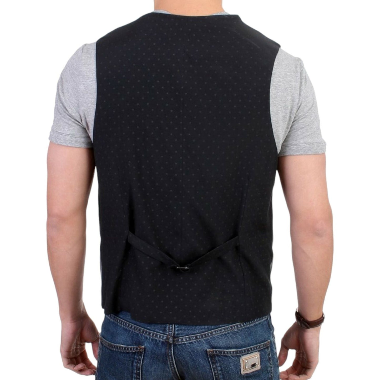 Costume National Gray cotton blend casual vest SIG10771-1