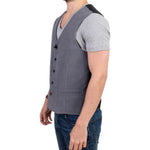 Costume National Gray cotton blend casual vest SIG10771-1