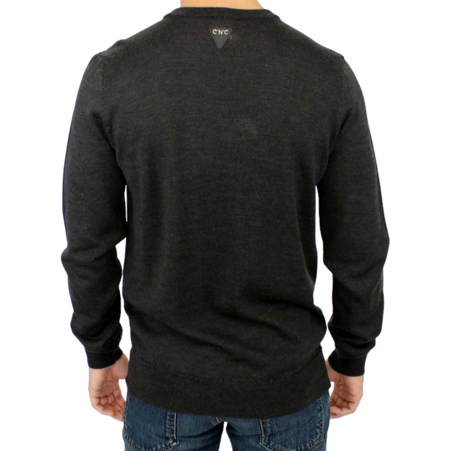 Costume National Gray crewneck pullover sweater SIG10530-1