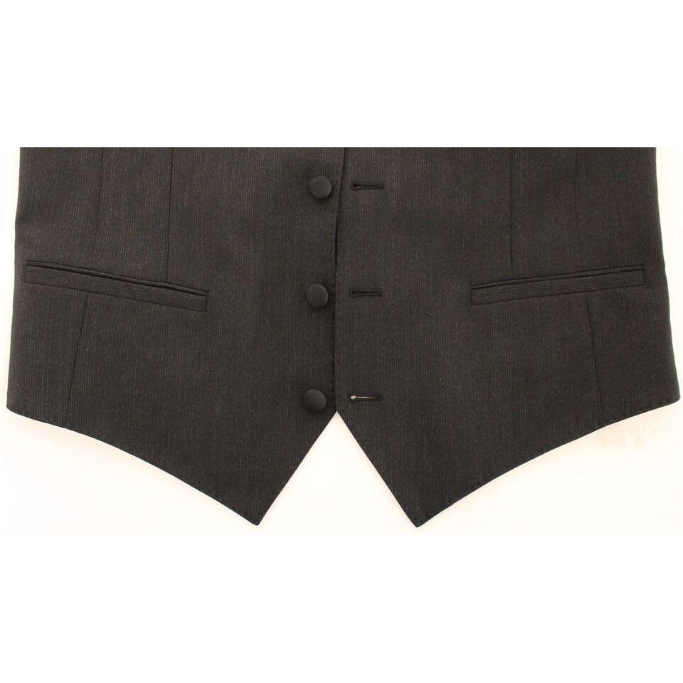 Dolce & Gabbana Gray Wool Stretch Dress Vest Blazer VES10063-2