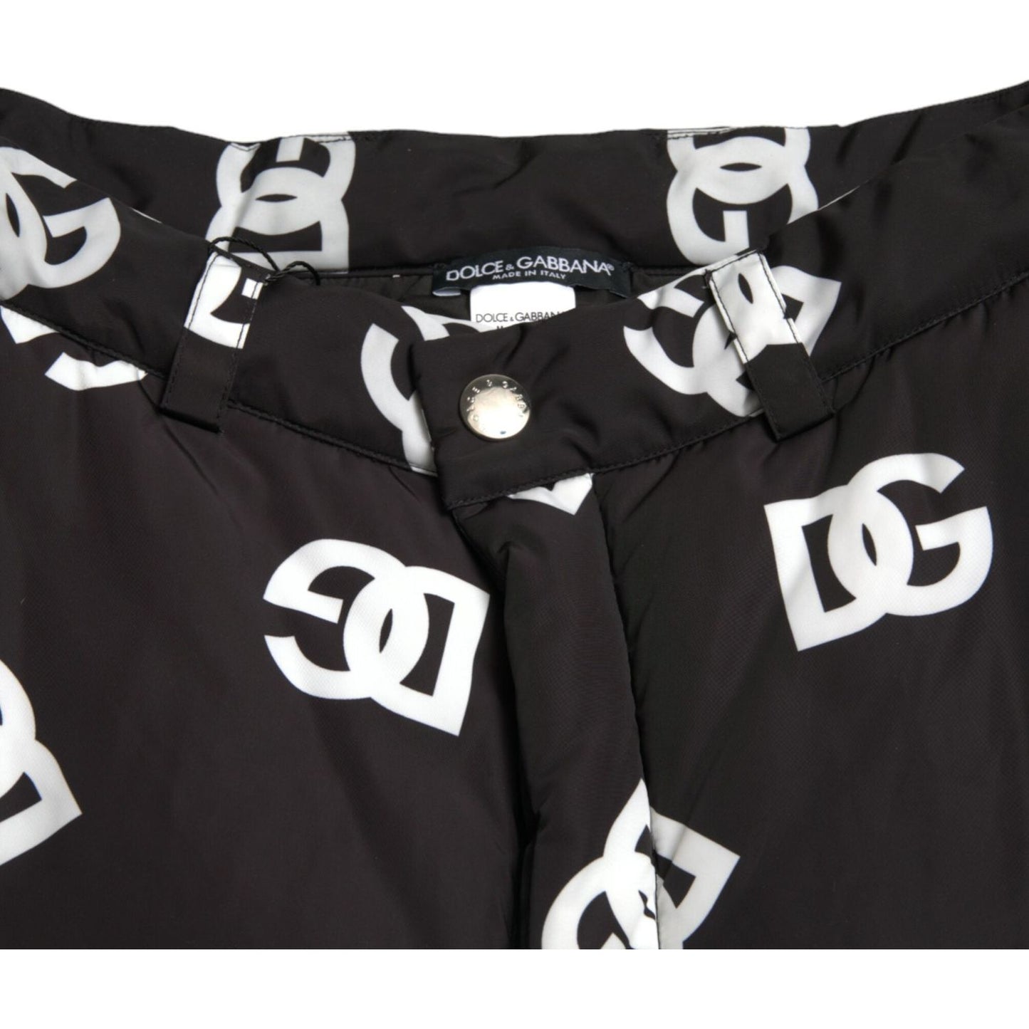 Dolce & Gabbana Black Logo DG Print Wide Leg Pants Dolce & Gabbana