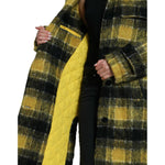Dolce & Gabbana Yellow Plaid Long Sleeve Casual Coat Jacket JKT3693-40