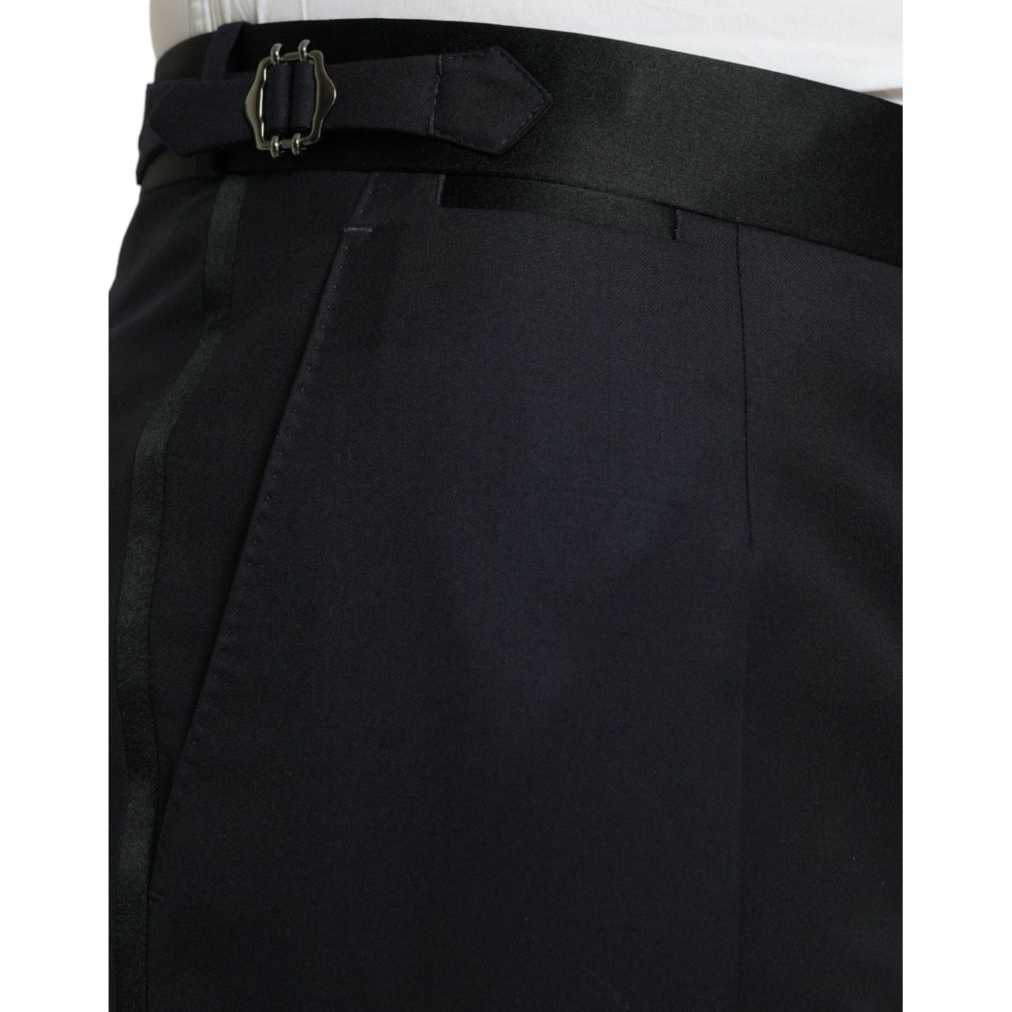 Dolce & Gabbana Blue Wool Cropped Tapered Pants PAN75066-54
