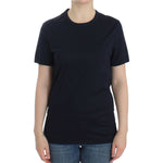 Ermanno Scervino Lingerie Blue Crewneck Cotton Logo T-shirt SIG12588-1