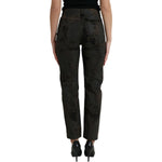 Dolce & Gabbana Brown BOYFRIEND Mid Waist Cotton Denim Jeans PAN75011-40