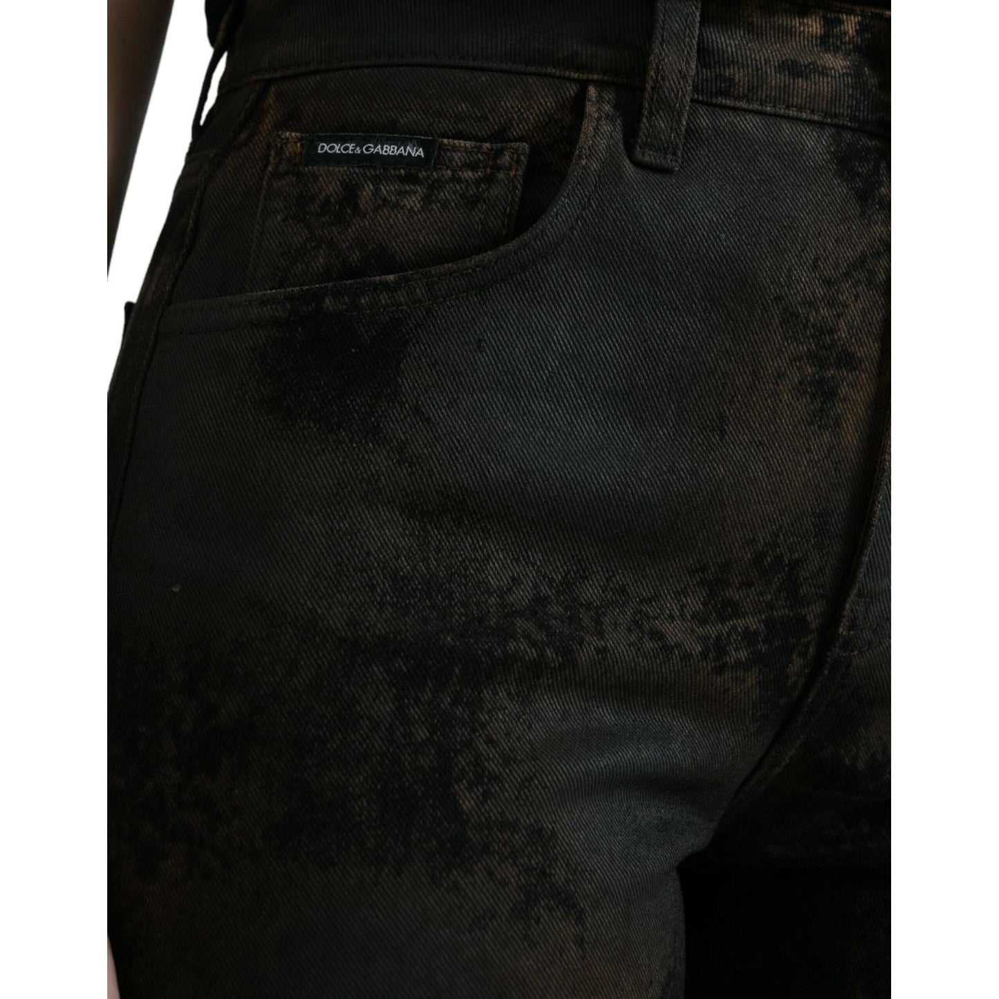 Dolce & Gabbana Brown BOYFRIEND Mid Waist Cotton Denim Jeans PAN75011-40