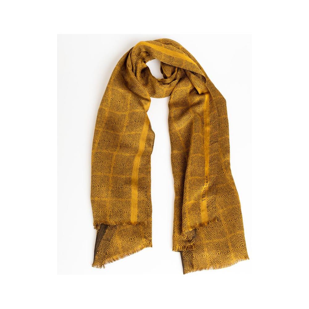 Trussardi Yellow Viscose Men Scarf TR-24083
