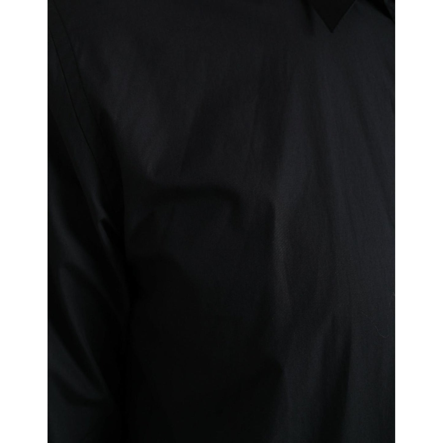 Dolce & Gabbana Navy Blue Cotton Collared Formal Dress Shirt TSH84685-39