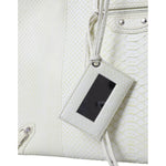 Balenciaga White Yellow Exotic Skin Leather Shopping Tote PAPIER Bag BAG1180