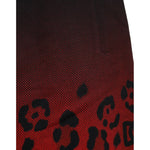 Dolce & Gabbana Red Leopard Print Cotton Bermuda Shorts PAN75020-54