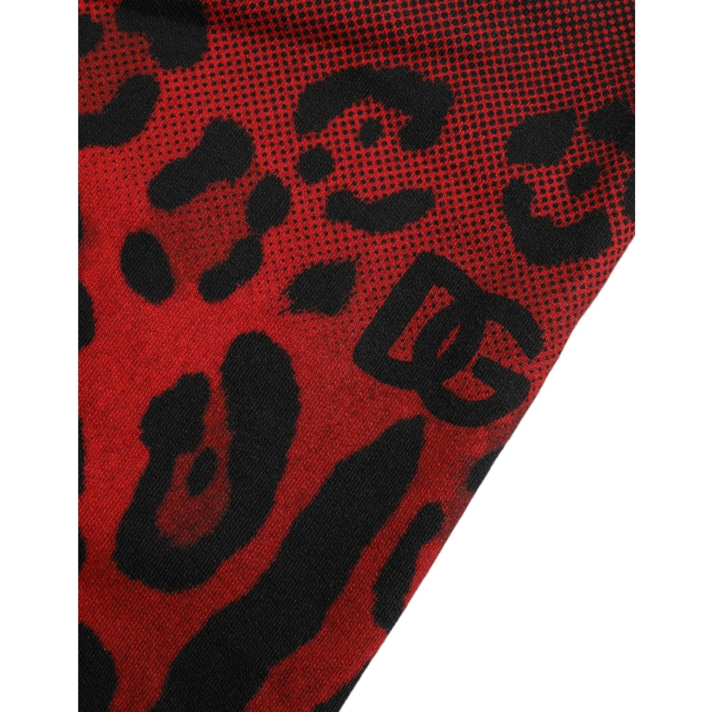 Dolce & Gabbana Red Leopard Print Cotton Bermuda Shorts PAN75020-54