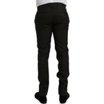 Dolce & Gabbana Dark Brown Wool Slim Fit Formal Pants PAN75302-48