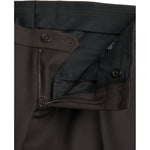 Dolce & Gabbana Dark Brown Wool Slim Fit Formal Pants PAN75302-48