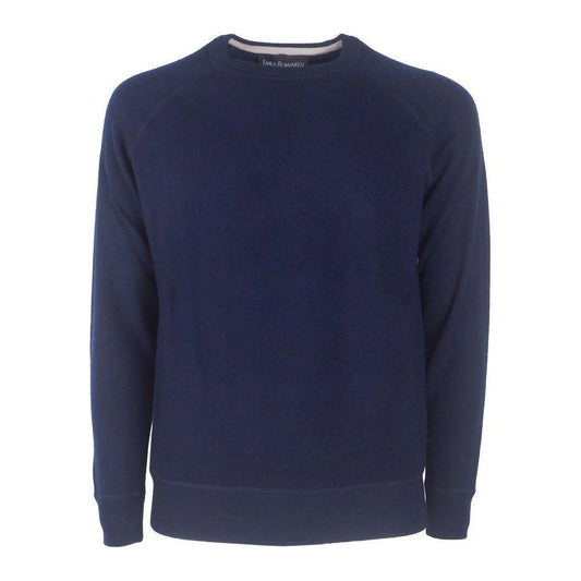 Emilio Romanelli Blue Cashmere Men Sweater