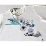 A.Tratti Elegant White Stretch Viscose Tee AT-11744-S