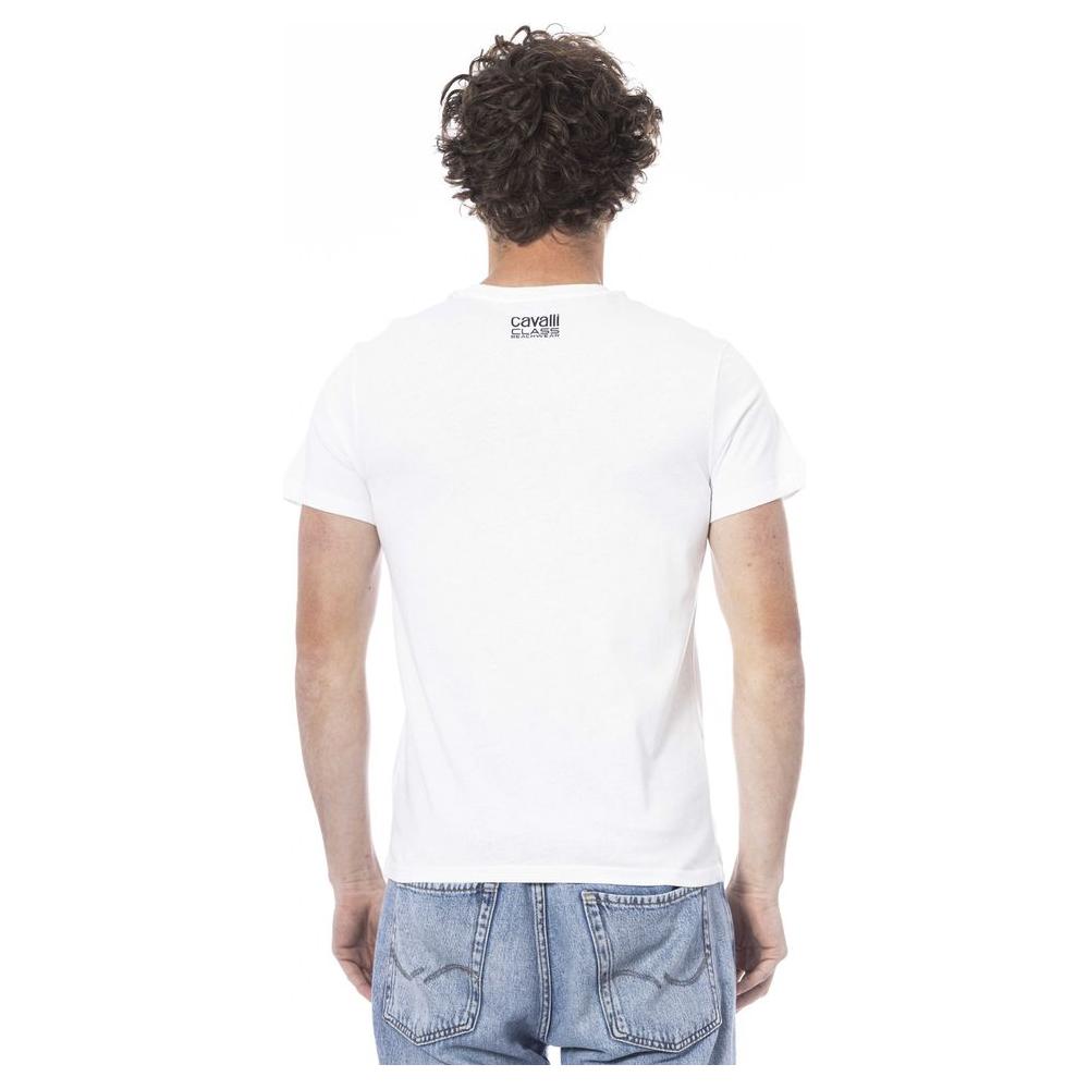 Cavalli Class White Cotton Men's T-Shirt